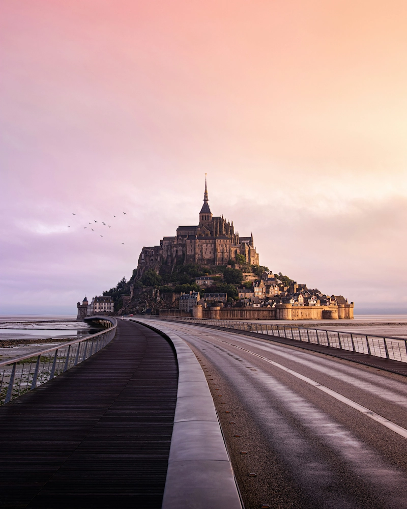 Excursion Mont Saint-Michel depuis la Côte de Granit Rose — grande journée en taxi privé